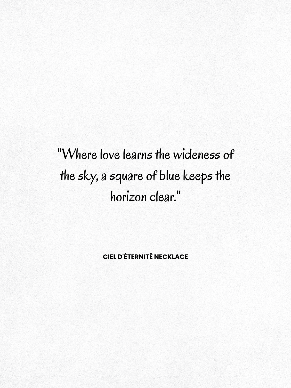 CIEL D'ÉTERNITÉ NECKLACE