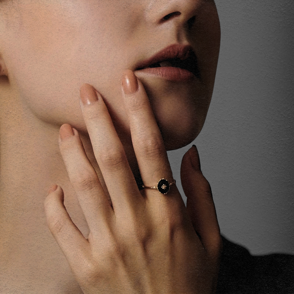 NOIR BOTANICA RING