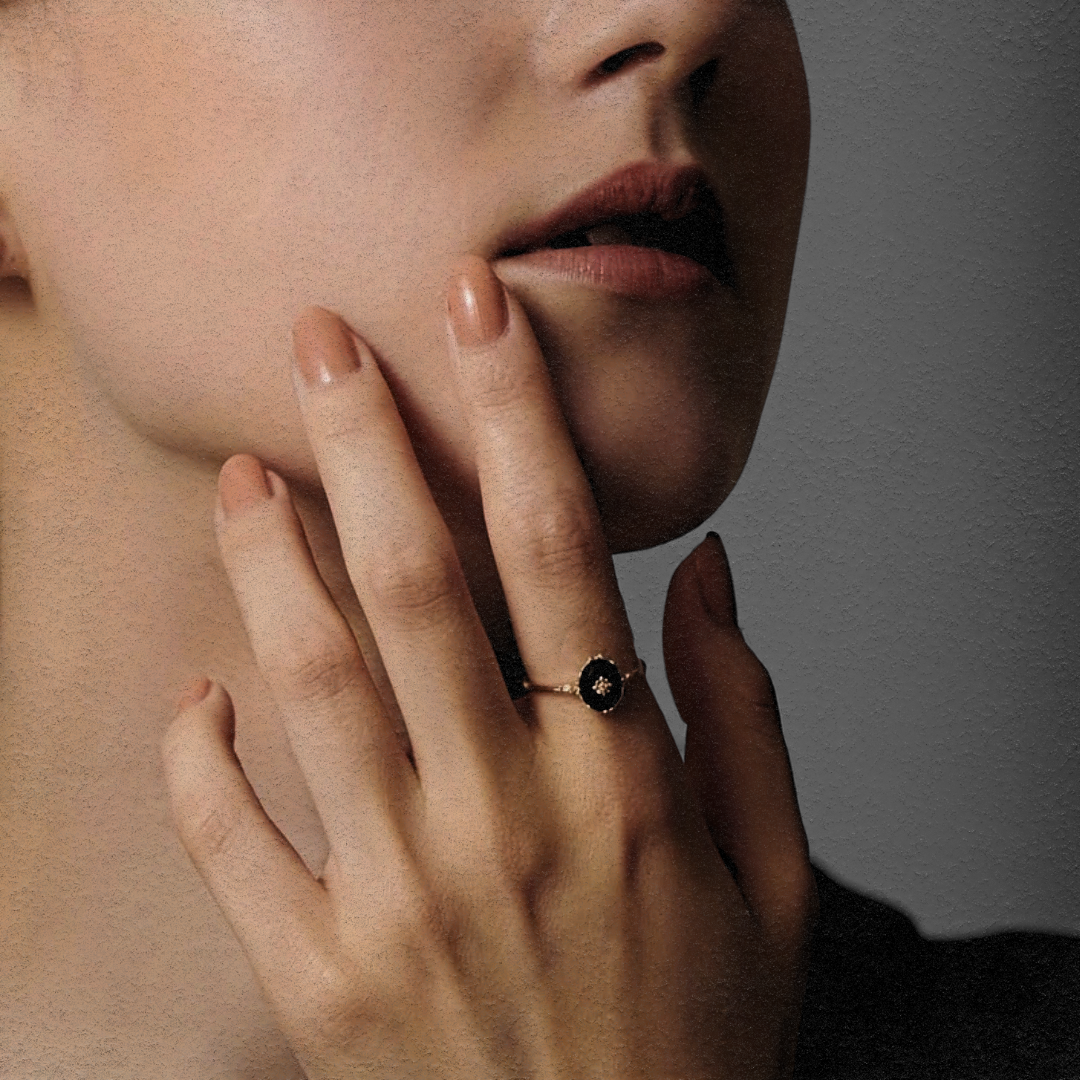 NOIR BOTANICA RING