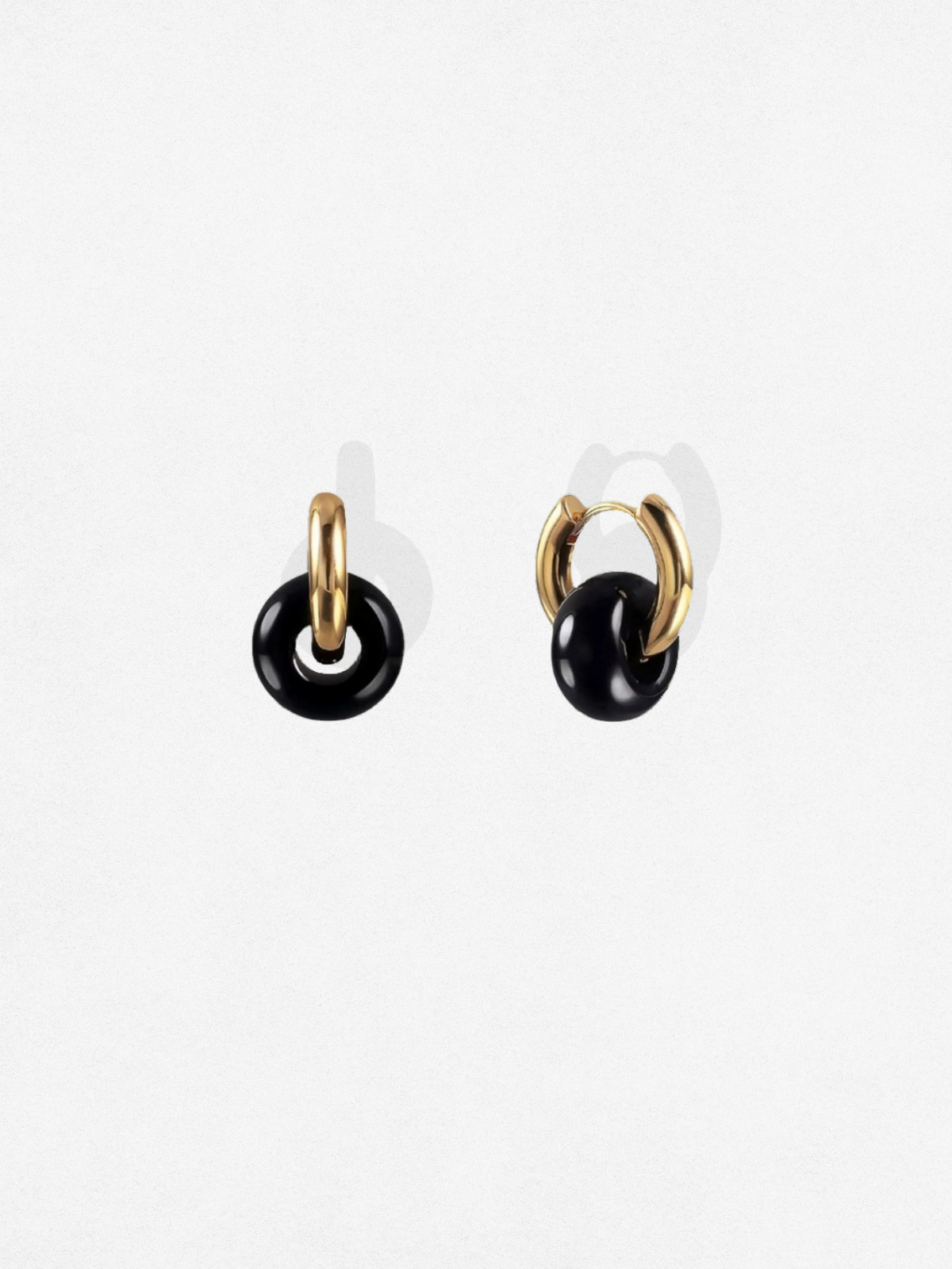 NOIR ROYAL EARRINGS IN BLACK ONYX