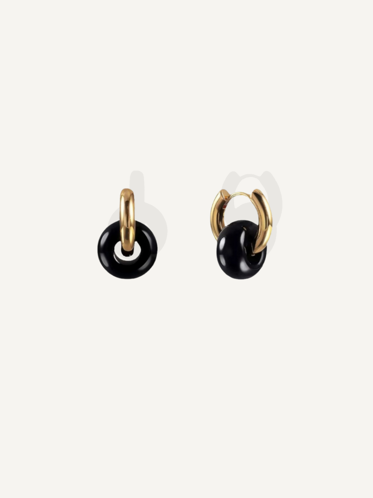 NOIR ROYAL EARRINGS IN BLACK ONYX