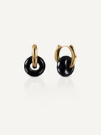 NOIR ROYAL EARRINGS IN BLACK ONYX