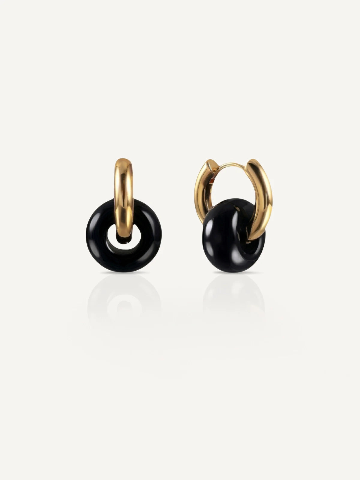 NOIR ROYAL EARRINGS IN BLACK ONYX