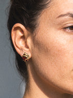 SERPENTINE GARNET EARRINGS