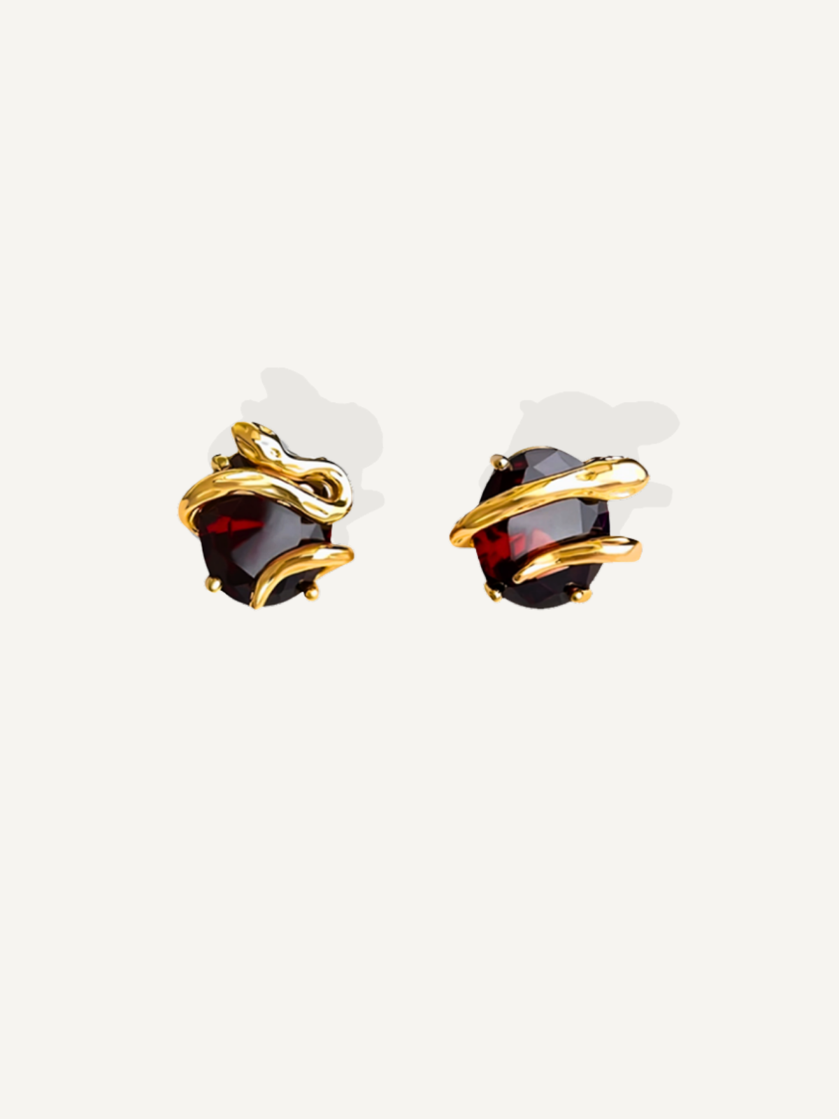 SERPENTINE GARNET EARRINGS