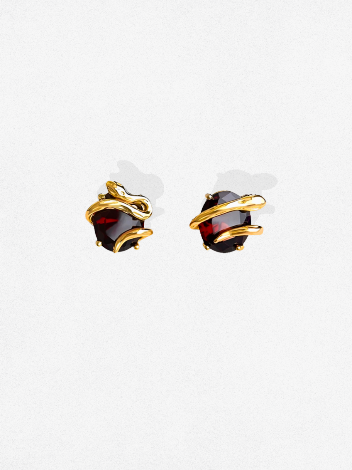 SERPENTINE GARNET EARRINGS